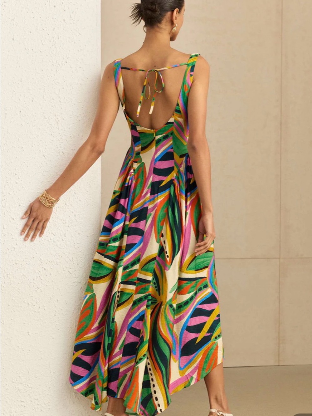 Micas Vibrant Multicolor Sleeveless Maxi Dress size Small